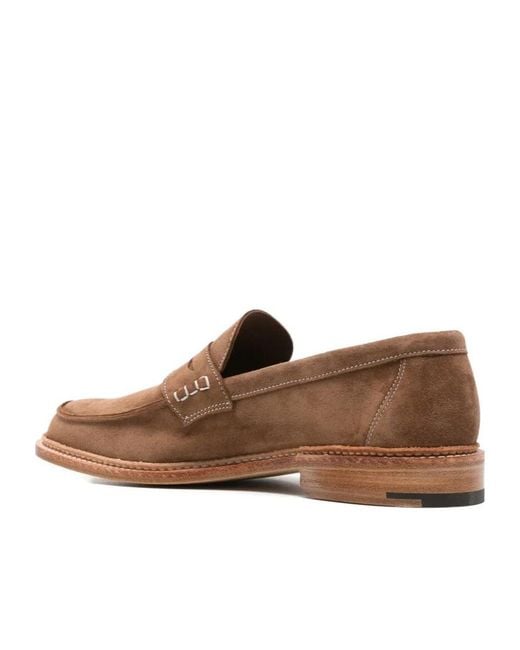 Tricker's Brown Sonny Penny Leather Loafers for men