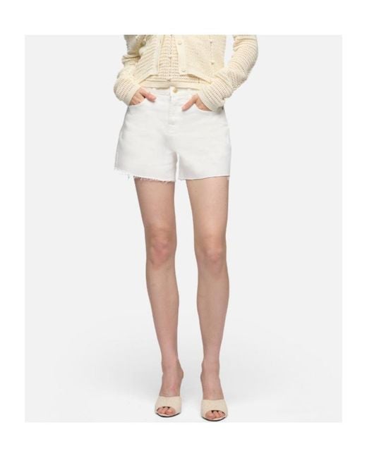 7 For All Mankind White Pocket Shorts