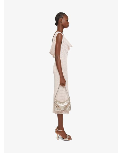 Givenchy White Monogrammed Drape Detailed Dress