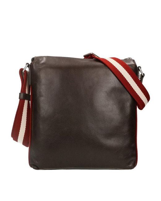 Bally Brown Logo Shoulder Bag for men