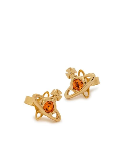 Vivienne Westwood Metallic Nano Solitare Orb Earrings