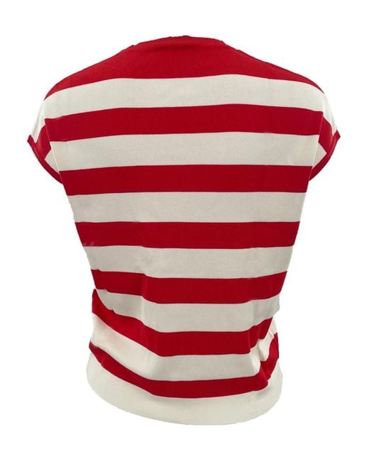 Armani Jeans Red Item O-Neck Short-Sleeved T-Shirt