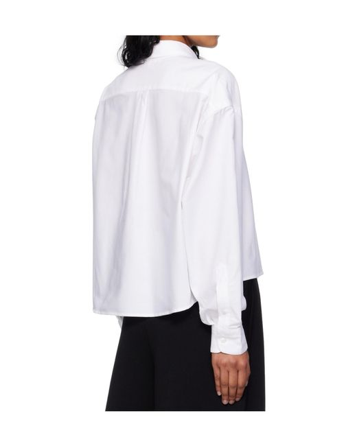 A.P.C. White Long-Sleeved Button-Up Shirt