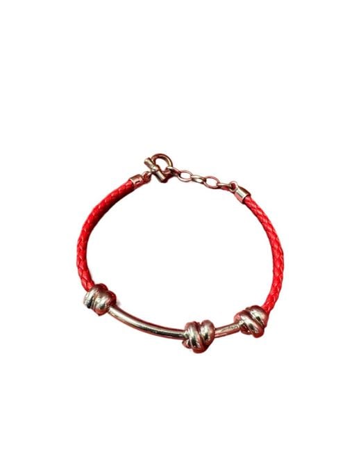 Ferragamo Red Tied Detail Bracelet
