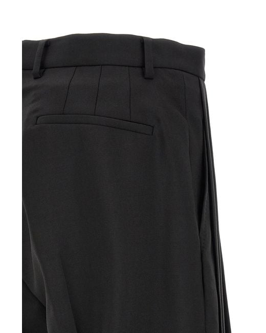 Kiko Kostadinov Black Vaals Pleated Wide-Leg Pants for men