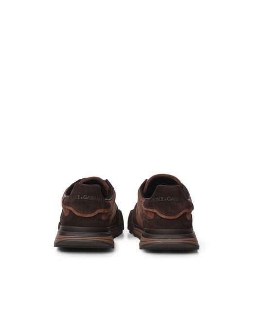 Dolce & Gabbana Brown Dg Logo Patch Sneakers for men