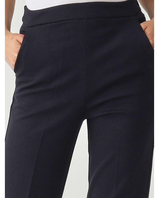 Max Mara Blue Pleated Casual Pants
