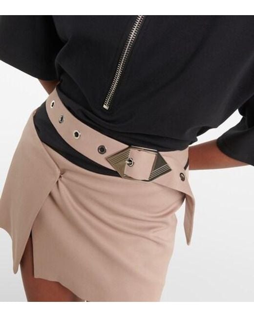 The Attico Natural Wrap Skirt