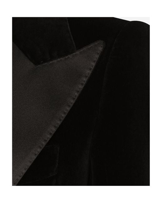 Dolce & Gabbana Black Single-Breasted Velvet Turlington Tuxedo Jacket