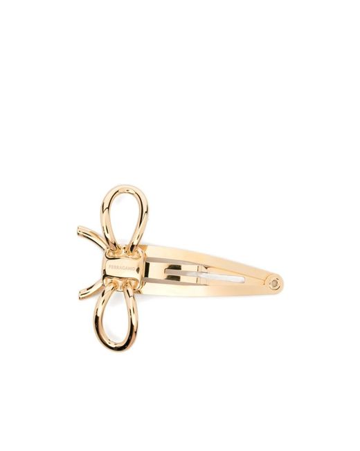 Ferragamo Metallic Bow Detail Hair Accessory
