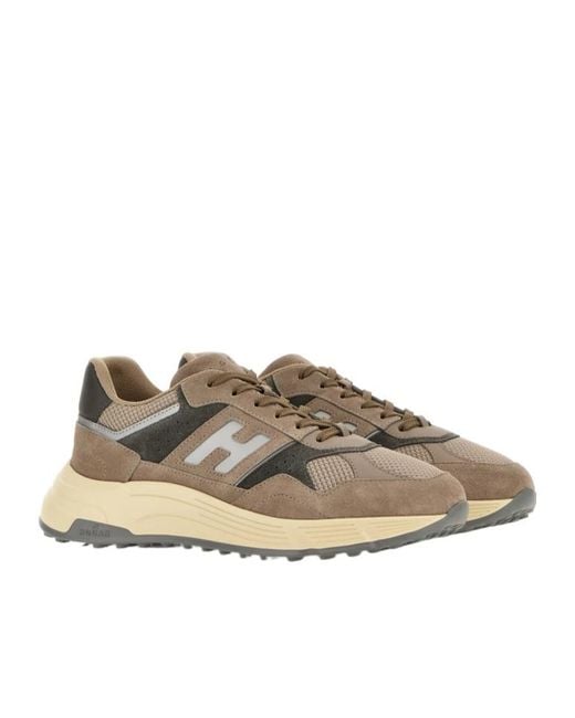 Hogan Brown Hyperlight Lace-Up Sneakers for men