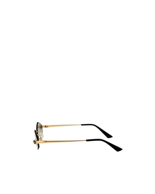 Cartier Blue Geometric Frame Sunglasses