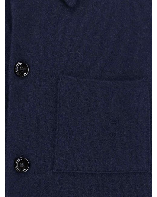 Lardini Blue Long-Sleeved Buttoned Jacket for men
