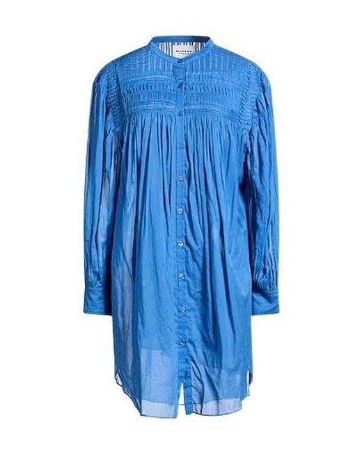 Isabel Marant Blue Solid Color Shirt Dress