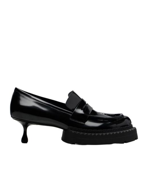 Comme des Garçons Black X Jimmy Choo Leather Loafer Pumps