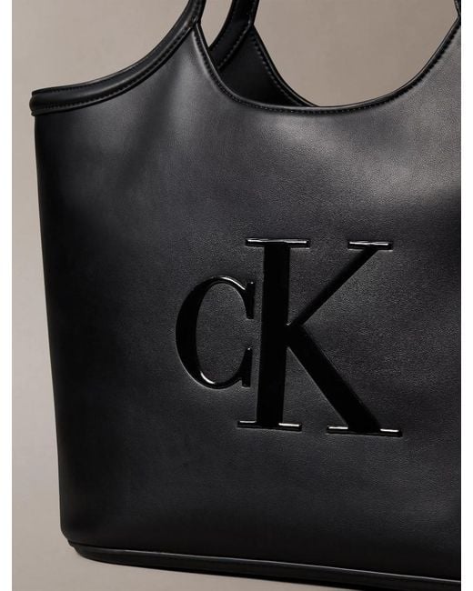 Calvin Klein Black Logo-Detail Shoulder Bag