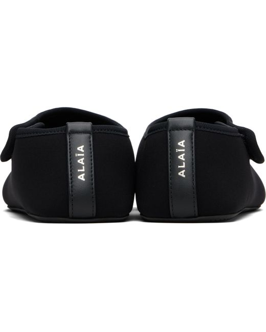 Alaïa Black Neoprene Ballet Flats