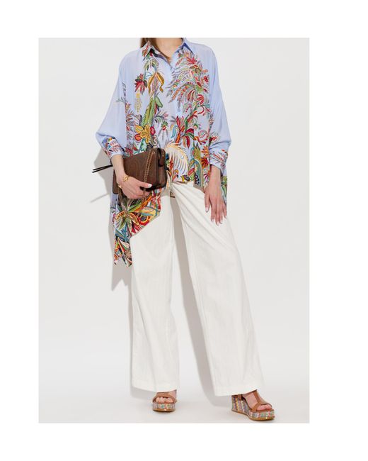 Etro White Belt Loop Jeans