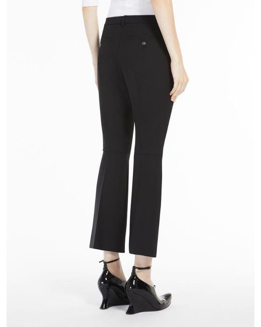 Sportmax Black Button Detailed Straight Leg Pants