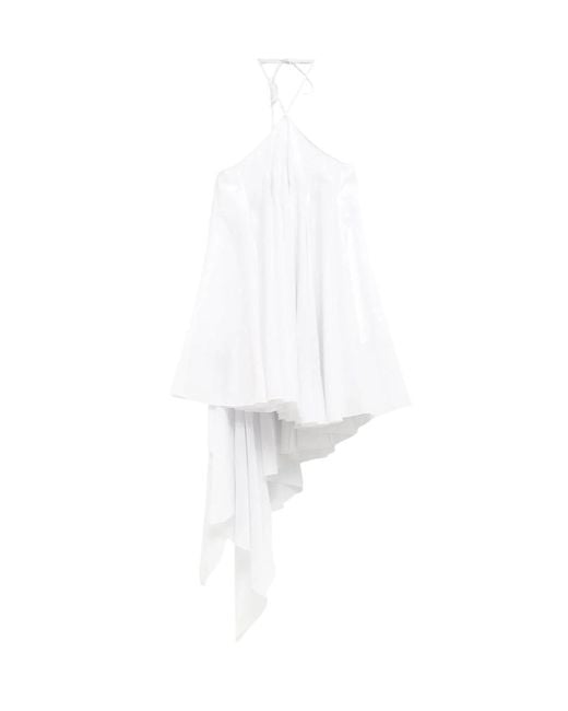 Jacquemus The Triangle Halterneck Mini Dress in White | Lyst