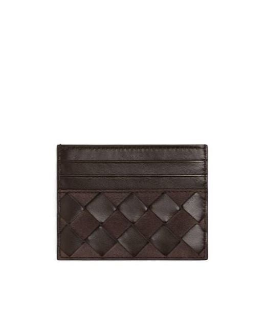 Bottega Veneta Black Intrecciato Credit Card Case