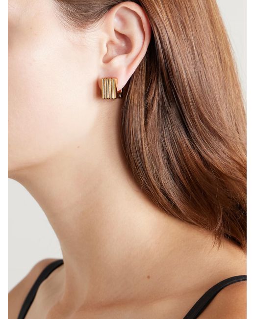 Khaite Metallic Small Empire Earrings