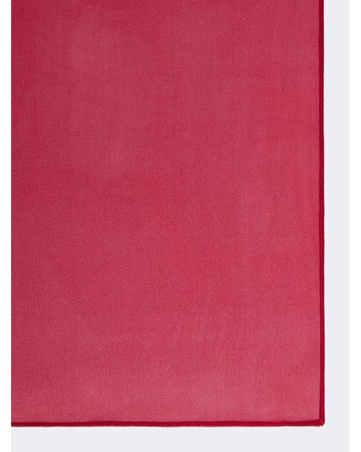 Max Mara Red Sheer Silk Georgette Scarf