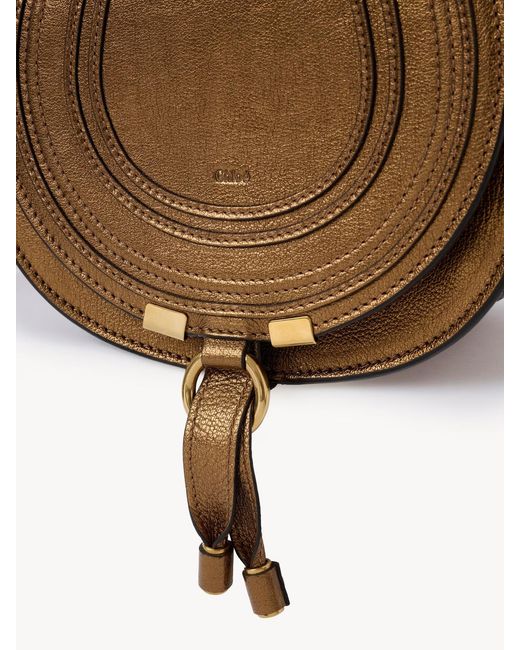 Chloé Brown Small Marcie Leather Shoulder Bag