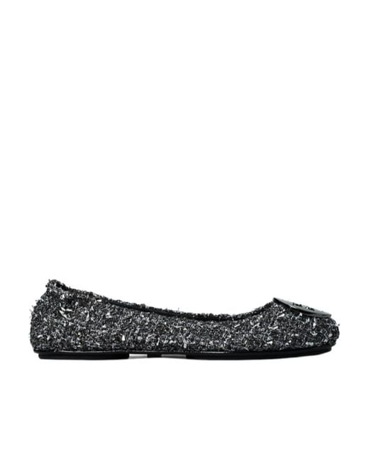 Tory Burch Black Minnie Travel Ballet Flats