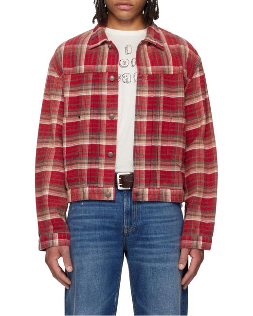 R13 Red Checked Shirt Jacket