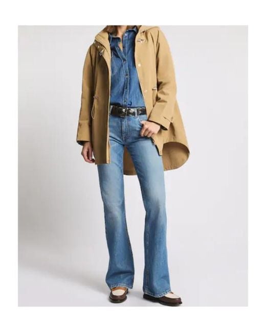 Fay Natural Drawstring Hooded Jacket