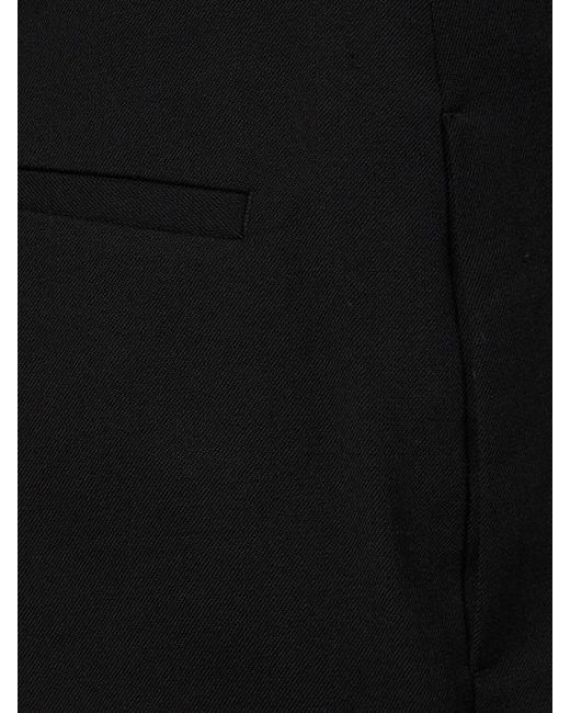 Dion Lee Black Tailored Stretch Wool Straight Pants
