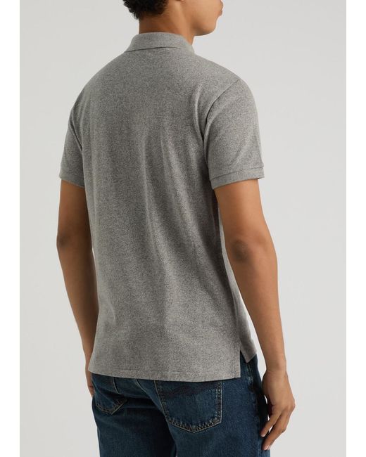 Polo Ralph Lauren Gray Slim Piqué Cotton Polo Shirt for men