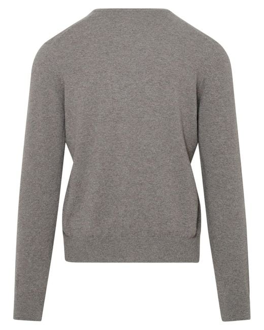 Gran Sasso Gray V-Neck Pullover for men