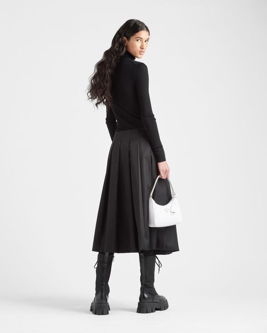 Prada Black Superfine Wool Turtleneck Sweater