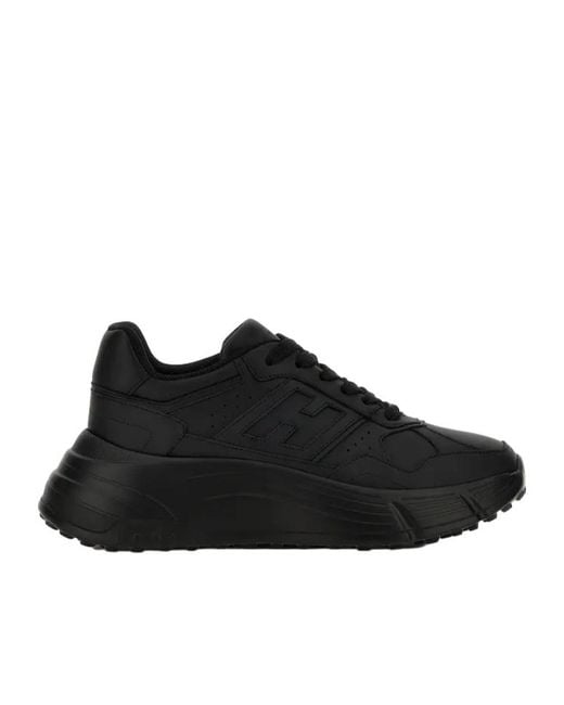 Hogan Black H669 Lace-Up Sneakers