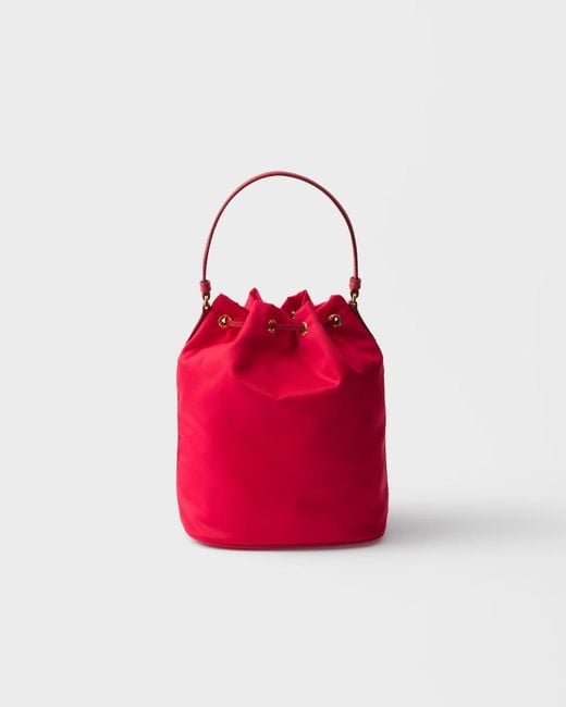 Prada Red Duet Re-Nylon Bucket Bag