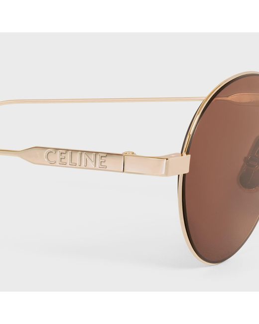 Céline Brown Metal Frame 28 Sunglasses