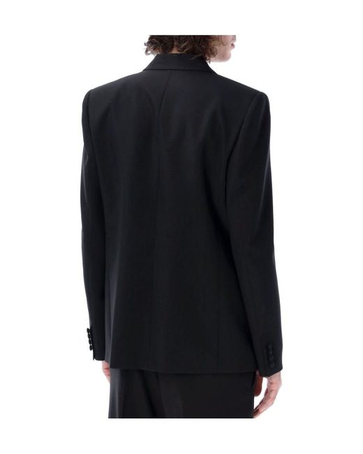 Valentino Blue Logo Patch Single-Breasted Tailored Blazer for men