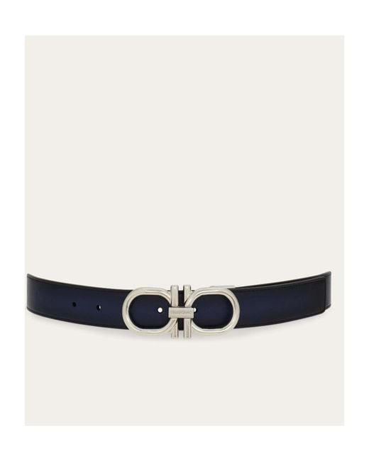 Ferragamo White Ferragamo Eyewear Reversible Gancini Belt for men