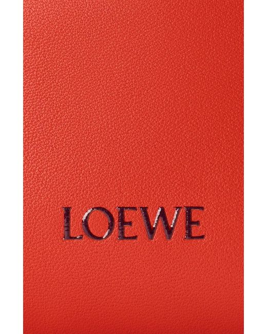 Loewe Red Braided Handle Shoulder Bag