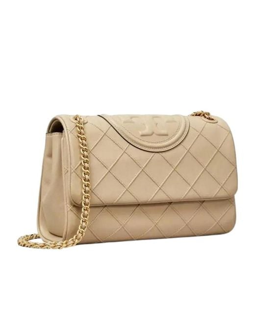 Tory Burch Natural Flap Shoulder Bag