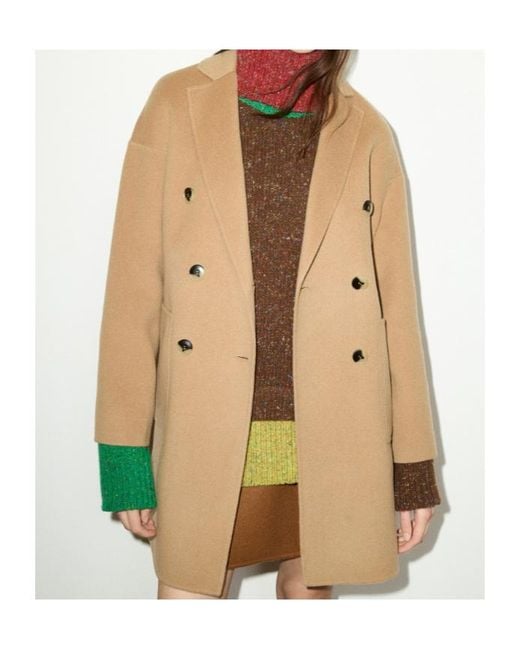MAX&Co. Natural Double-Woven Wool Coat