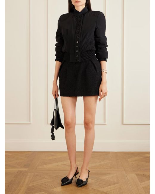 Magda Butrym Black Textured Mini Skirt