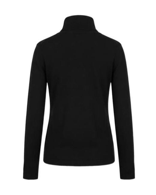 Dries Van Noten Black Long-Sleeve Knit Top for men