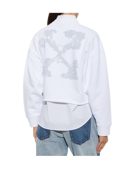 Off-White c/o Virgil Abloh White Cropped Sweatshirt