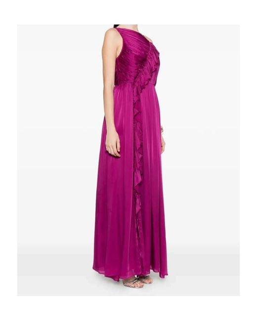 Ulla Johnson Purple Aisha Ruffled Maxi Dress