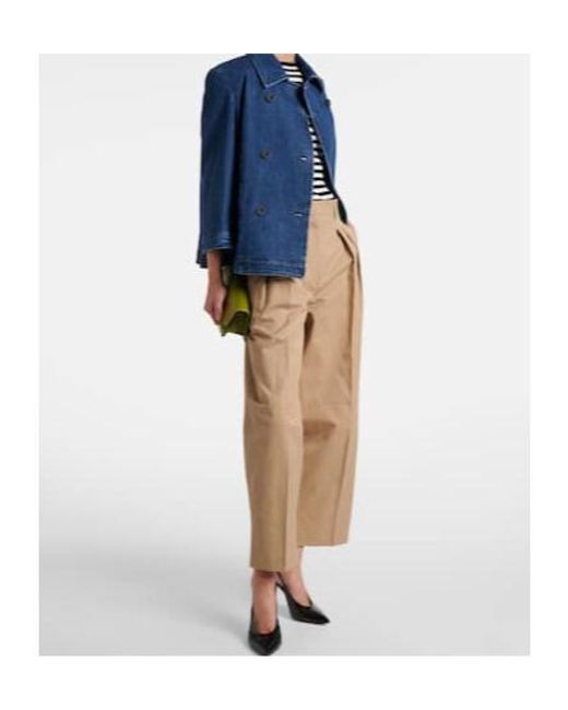 Altuzarra Blue Double-Breasted Denim Jacket