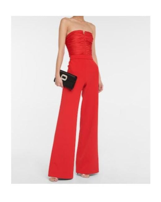 Safiyaa Red Miriana Sleeveless Jumpsuit