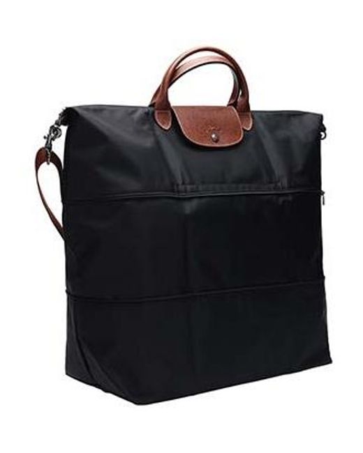 Longchamp Black Le Pliage Expandable Holdall